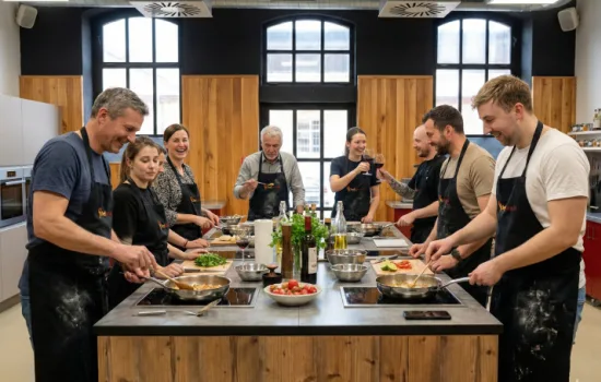 Corporate team building cooking class with Chefparade Prague