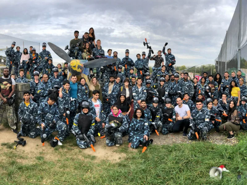 Corporate paintball Prague in action