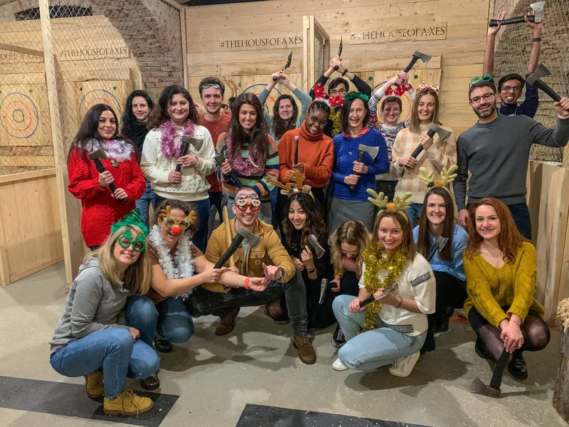 Axe throwing at The House of Axes Prague