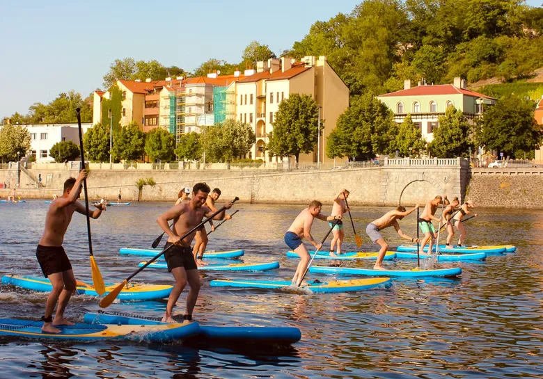 Paddleboarding on the Vltava with SUP Prague